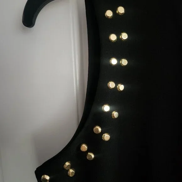 $165 retail-NWOT-Michael Kors Astor Women's Black Crepe Jumpsuit - Size M PETITE - Picture 7 of 16